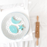 Geometric Engraved Wooden Rolling Pin