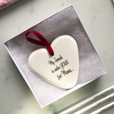 Fine Bone China Mother Hadith Heart - Silver Lining UK
