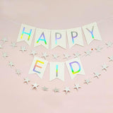 Glitter Star Garland - Silver - Silver Lining UK