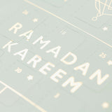 Ramadan Kareem Lanterns & Stars Chocolate filled Countdown to Eid Calendar Sage Green