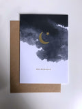 Eid Mubarak Greeting Card -  Crescent & Star - Silver Lining UK