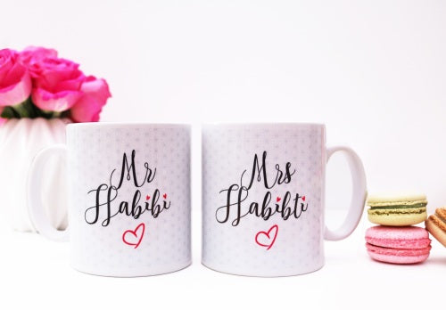 Mr & Mrs (Habibi/Habibti) Mug Set