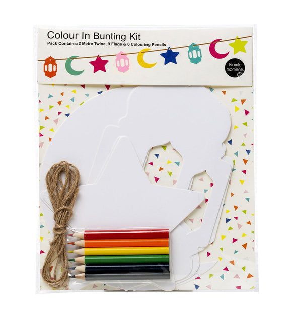 Colour In Bunting Set with Colours - Silver Lining UK