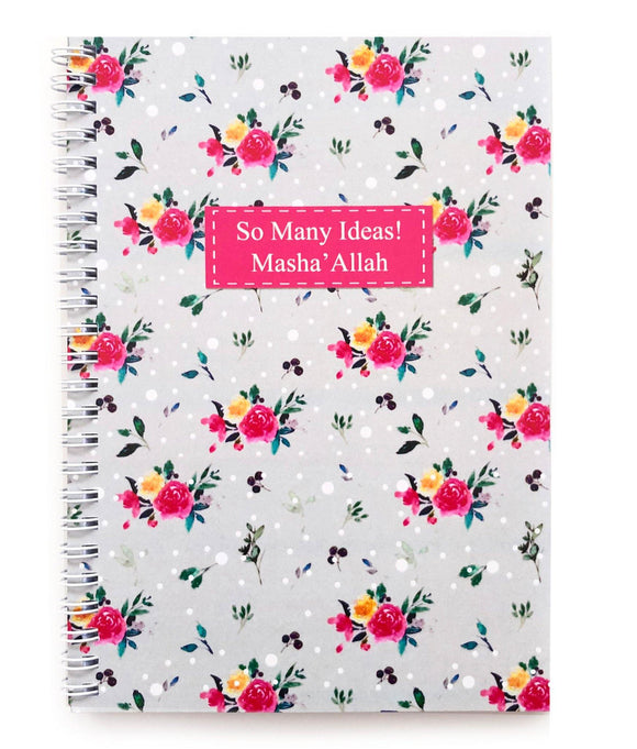 So Many Ideas! Masha'Allah - Grey Floral - Silver Lining UK