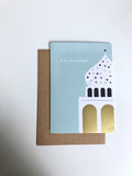 Eid Mubarak Greeting Card - Mosque - Silver Lining UK