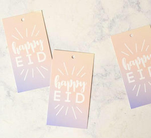 Happy Eid Ombré Gift Tags - Silver Lining UK