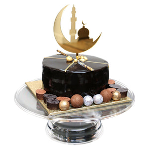 Gold Crescent and Masjid Silhouette Cake Topper - Silver Lining UK
