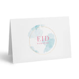 Pastel Eid Mubarak Greeting Card - Silver Lining UK