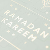 Ramadan Kareem Lanterns & Stars Chocolate filled Countdown to Eid Calendar Sage Green