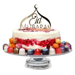 Eid Mubarak Masjid Qubba Cake Topper -  Gold - Silver Lining UK