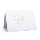 Eat, Pray, Fast Ramadan Greeting Card - Snowdrop White - Silver Lining UK