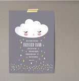 Blessed Rain A4 Art Print - Silver Lining UK