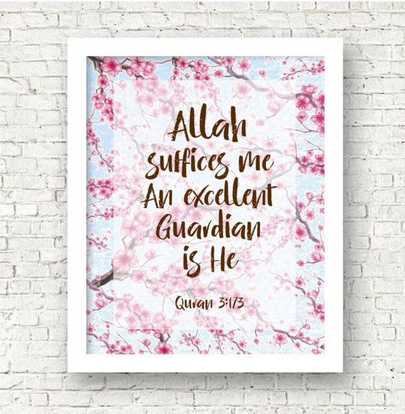 Allah Suffices me... Islamic Reminder Art Print