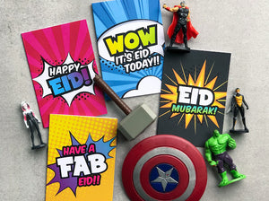 Super Muslim Happy Eid Greeting Cards Pack