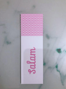 Salam Bookmark - Pink - Silver Lining UK