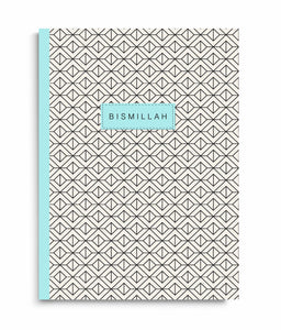 Bismillah Geometric Turquoise- A5 Notebook - Silver Lining UK